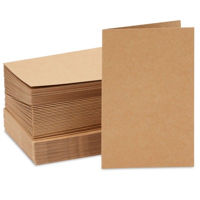 Paper Junkie 48 Pack Kraft Blank Greeting Cards with Straight Corners, Envelopes 4 x 6 Inches