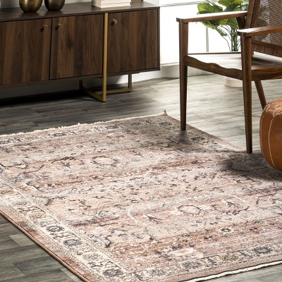 Sorsha Rust Persian Traditional Fringe 4' x 6' Area Rug