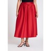 ELOQUII Women's Plus Size Sunburst Pleated Skirt - 18, Red - 4 of 4