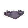 Foldable Corduroy Sleeper Sofa Bed with Square Pillow, Fixed-Shape Frame and Folding Mattress Design - 3 of 4