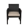 Home Fashions International 2pc 18"x19" O'Linen Deluxe Outdoor Seat Cushion Set - 3 of 4