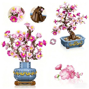 775pcs Flowers Cherry-Blossom Bonsai Building Set Toy for Adults and Kids Aged 8+ - 1 of 4