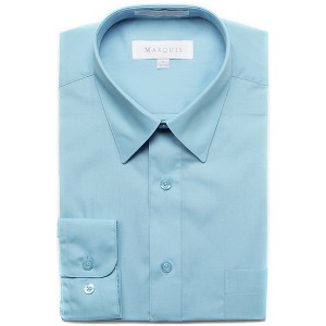 Classic Regular Fit Long Sleeve Point Collar Dress Shirt - 1 of 4