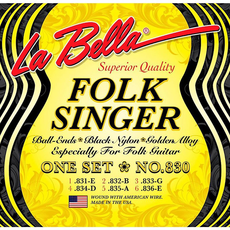 La Bella 830 Folksinger Nylon Guitar Strings, 1 of 2