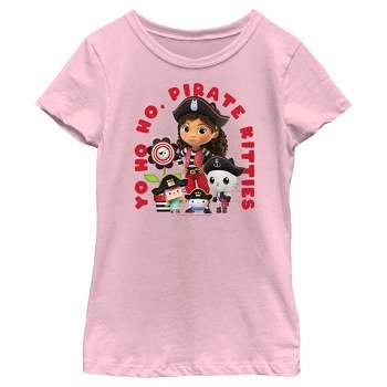 Girl's DreamWorks: Gabby's Dollhouse Yo Ho Ho Pirate Kitties T-Shirt