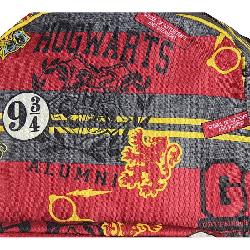 Harry Potter Hogwarts School of Witchcraft Wizardry Alumni Gryffindor Backpack Multicolored, 4 of 5
