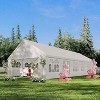 Heavy Duty Party Tent, Outdoor Event Canopy, PE & Steel Frame with Removable Sidewalls, Waterproof UV Resistant White, Wave/Straight Edge - 2 of 4