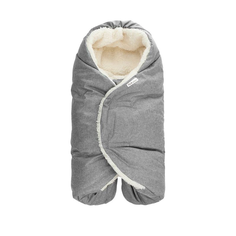 7AM Enfant Nido Cloud Blanket Wrap - Heather Gray - Small, 1 of 10