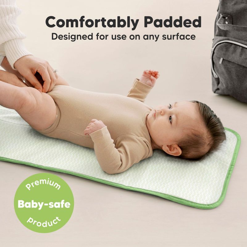 KeaBabies Swift Diaper Changing Pad, Portable Waterproof Diaper Changing Pad for Baby, Travel Changing Pad for Diaper Bag, 5 of 11