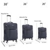 AENKYO 3-Piece Softshell Luggage Set, Fabric Suitcases with Spinner Wheels & Password Lock - Lightweight Travel Luggage Set, Purple - 2 of 4