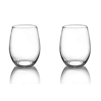 Stemless Wine Glasses in Bulk by ARC Perfection, 15 oz, 10 pack, Red or  White Wine Glass Set, Pink