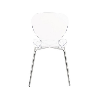 Meridian Furniture Clarion Chrome Metal Dining Chair