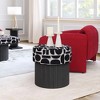 Zuo Boto Storage Ottoman Black & White - 2 of 4
