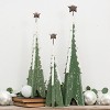 Transpac Wood 27.75 in. Multicolor Christmas Snowy Christmas Trees Set of 3 - 2 of 3