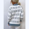 Coolmee Women's Ugly Christmas Sweater Xmas Snowflake Turtleneck Long Sleeve Knitted Pullover Holiday Party Knitwear - 2 of 4