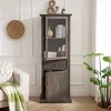 TIRAMISUBEST Tall Storage Cabinet Buffet Cabinet with Storage - Brown - 2 of 4