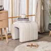 Nordlys White Bouclé Pouf Vintage Style Upholstery Living Room - 3 of 4