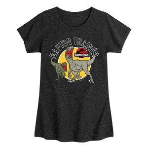 Girls' - Jurassic Park - Raptor Trainer Fitted Short Sleeve Graphic T-Shirt - 1 of 4