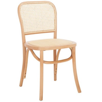 Natural Cane and Wood Side Chair Set