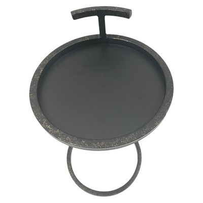 Camden Black and Gold Metal Round Side Table
