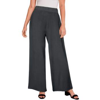 Kojooin Womens Plus Size Stretch Work Pants Elastic Waist Business Casual  Pants With Pockets Pencil Leg Pants, Black, Xl : Target