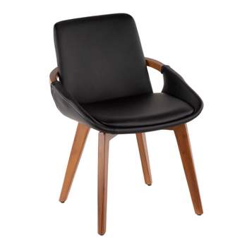 Cosmo Mid-Century Modern Chair Black/Walnut - LumiSource