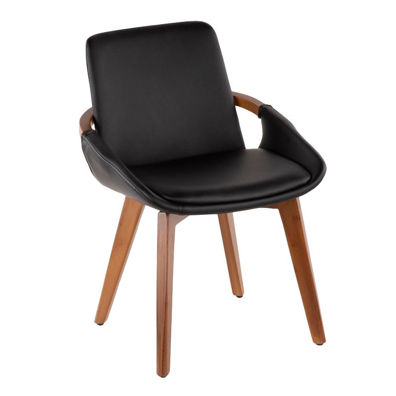 Cosmo Mid-Century Modern Chair Black/Walnut - LumiSource, 1 of 13