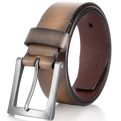 Men's Dual Hoop Leather Belt - Ebon, Size : 32 (waist: 30) : Target