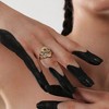SOHI Women's California Gold The Small Link Statement Ring - 3 of 4