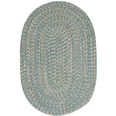 Colonial Mills Tremont Braided Rug, Teal 3'x5', Oval Shape