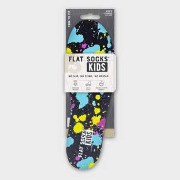 Kids' FLAT SOCKS No Show Cushioned Socks - One Size Fits Most Paint Splatter