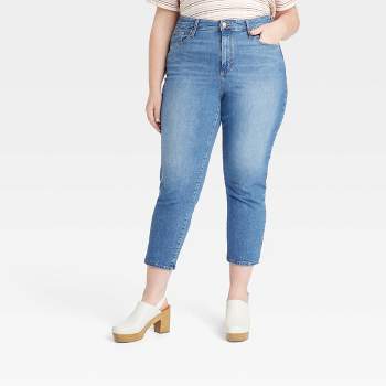 Women's High rise Slim Straight Jeans   Universal Thread™ Dark