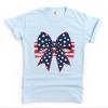 Simply Sage Market Blue and White Star Bow Coquette Garment Dyed Tee - 2 of 4