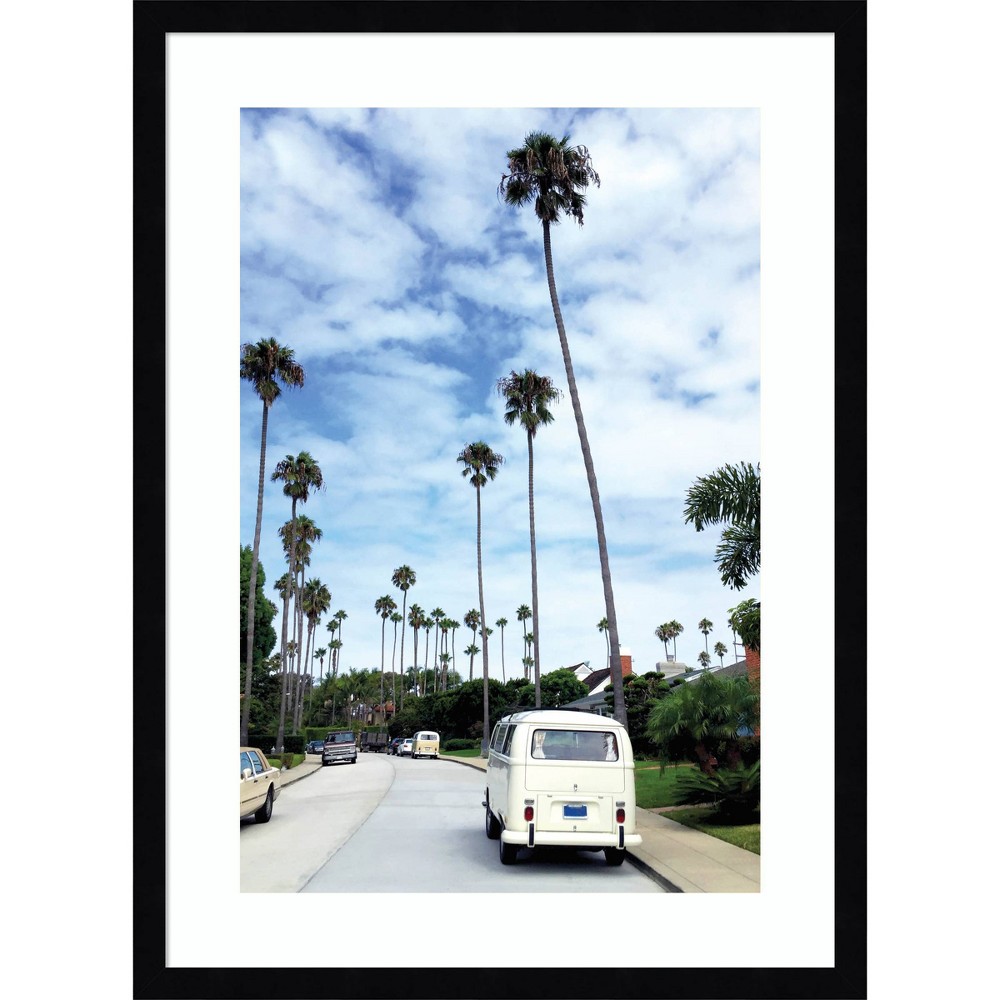 Photos - Other Decoration La Jolla Commute by Rachel Dowd Wood Framed Wall Art Print - Amanti Art: Vintage Style, Vertical Lithograph, Hardwood Frame