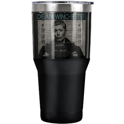 Supernatural Dean Mug Shot Steel Tumbler 30oz Coffee Travel Mug