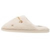 bebe Women’s Slippers - Plush House Slippers with Faux Fur and Gold Chain Accent - 3 of 4