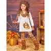 Thankful Pumpkin Tunic, Plaid Leggings And Scarf Set Mia Belle Girls - 2 of 4