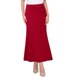 INSPIRE CHIC Women's Fishtail High Waist Formal Cocktail Evening Bodycon Long Maxi Mermaid Skirts - 1 of 4