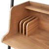 Estanier Desk with Shelves Natural/Black - Lifestorey: Industrial Style, Veneer Finish, Metal Frame, Open Storage - 3 of 4