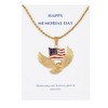 Anna-Kaci Flying Eagle with American Flag Pendant Necklace with Patriotic Gift Message Card & Envelope Jewelry Gift - 2 of 4