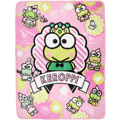 Sanrio Hello Kitty Friends Keroppi Throw Blanket 46" x 60" Soft Fleece Throw Blanket
