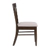 Simple Relax Set of 2 Upholstered Dining Chairs with Spindle Back in Walnut and Wheat - 4 of 4