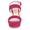 Allegra K Women's Slingback Platform Chunky High Heel Adjustable Buckle Strap Sandals - 2 of 4