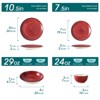 vancasso 24 Piece Dinner Sets for 6 People, Single-side Hand Painted Red Dinnerware Set, Include 6 piece with Dinner/Dessert Plates, Pasta/Cereal Bowl - 2 of 4