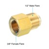 Unique Bargains Fit Air Gas Line Refrigeration Brass SAE 45 Degree Flare Plumbing Connectors - 3 of 4