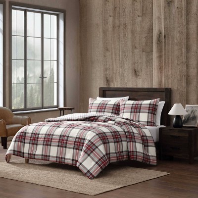 Eddie Bauer Serendipity Plaid Comforter Bedding Set Red