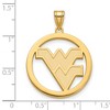 Black Bow Jewelry 14k Yellow Gold Plated Sterling Silver West Virginia Mountaineers NCAA Extra Large Pendant - 3 of 4