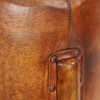 Traditional Leather Stool Brown - Olivia & May: Round Wood Frame, No Assembly, Spot Clean - 3 of 4