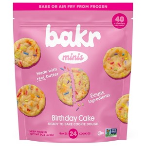 BAKR Mini Birthday Cake Frozen Cookie Dough - 8oz - 1 of 4