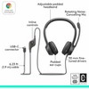 Logitech H390 Headset - Stereo - USB Type C - Wired - 32 Ohm - 20 Hz to 20 kHz - Over-the-head - Binaural - Supra-aural - 6.23 ft Cable - 3 of 4